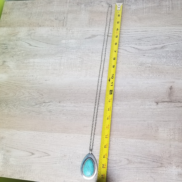 Large boho turquoise necklace - Picture 5 of 10